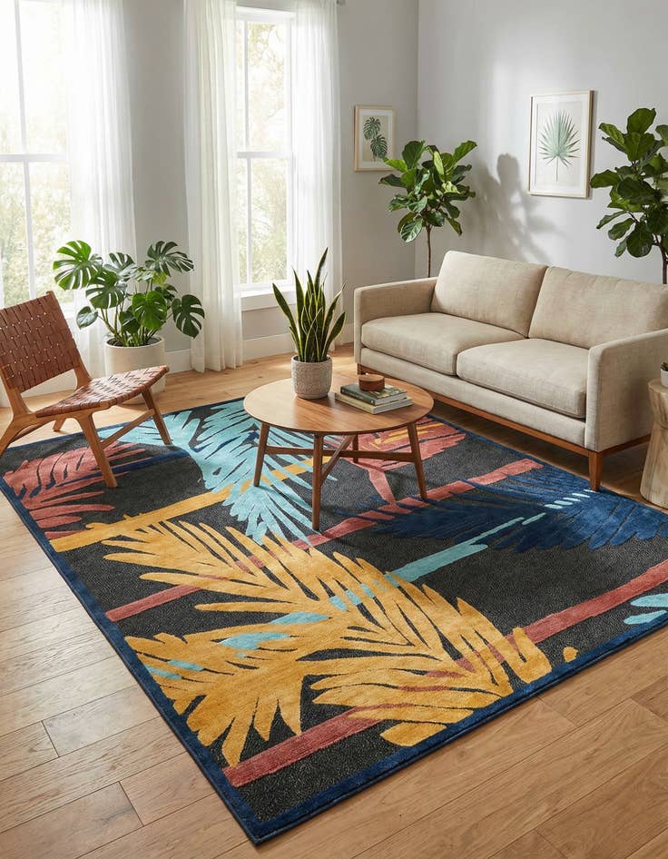 Detail image of 9' x 12'  Washable Belize Indoor / Outdoor Rug