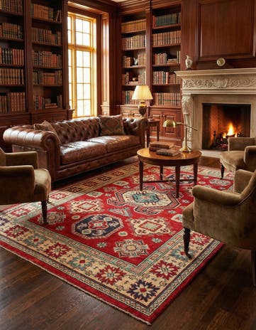 6' 7 x 10' Hand Knotted Kazak Rug