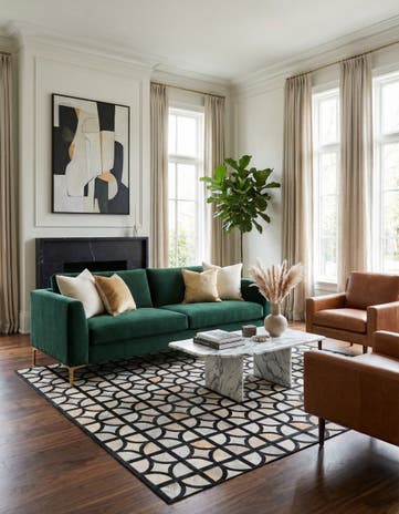 5' 3 x 7' 7 Cowhide Rug