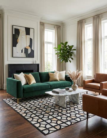 5' 3 x 7' 7 Cowhide Rug