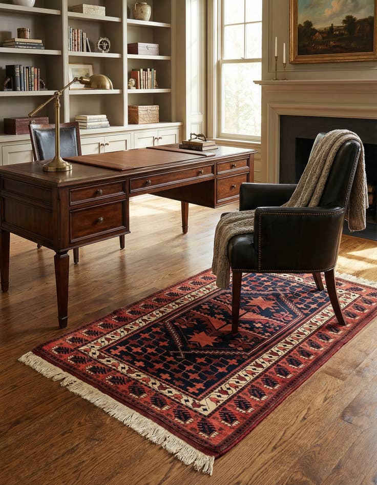 Detail image of 3' 8 x 6'  Hand Knotted Anatolian Oriental Wool Rug