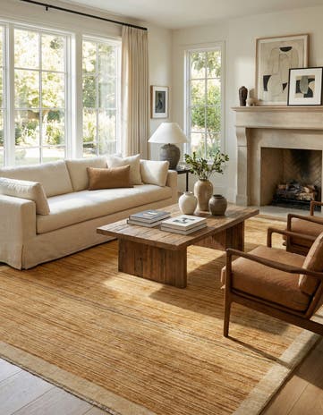 8' x 9' 6 Hand Knotted Modern Ziegler Wool Rug