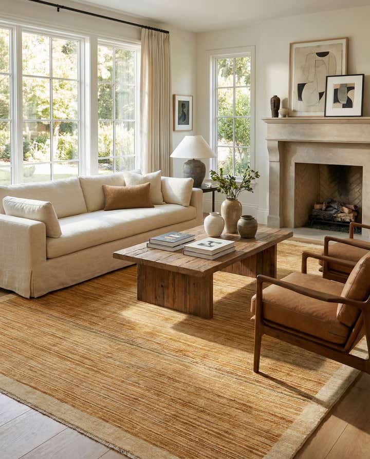 8' x 9' 6 Hand Knotted Modern Ziegler Wool Rug