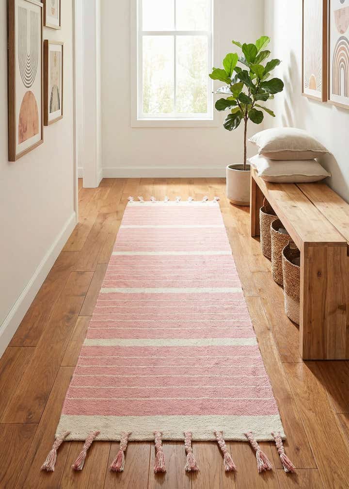 2' 7 x 12' Hand Woven Chindi Cotton Runner Rug