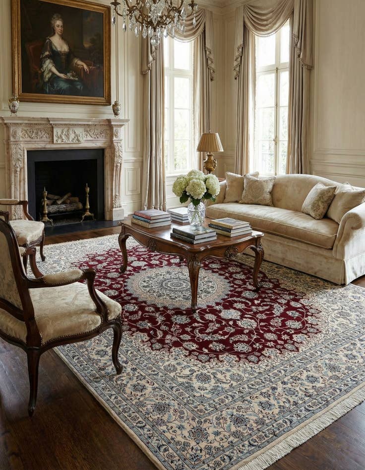 Detail image of 6' 9 x 8' 5 Nain Rug