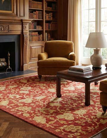 4' 11 x 6' 5 Hand Knotted Peshawar Ziegler Rug