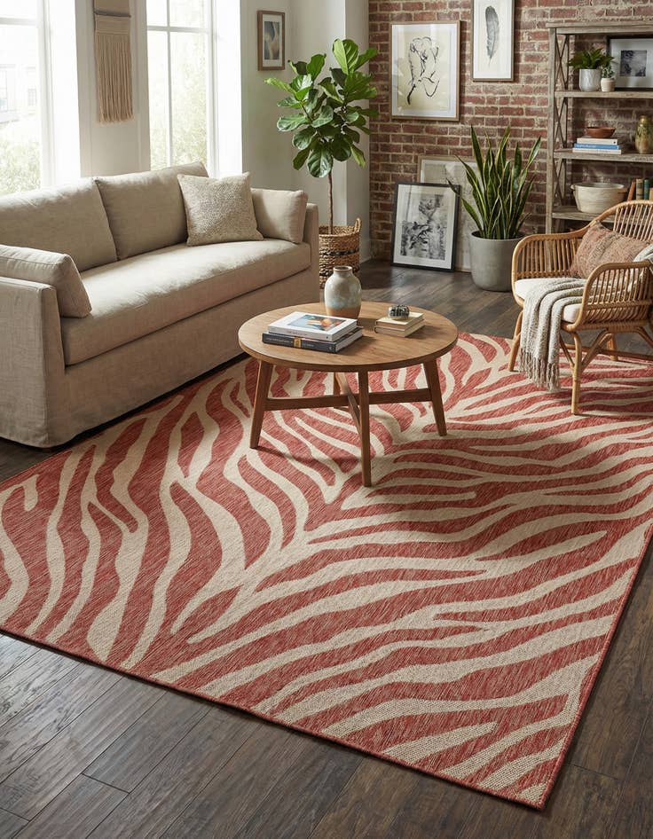 Detail image of  7' 10 x 11'  Washable Safari Indoor / Outdoor Rug