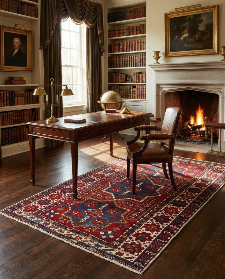 Detail image of 4' x 6' 9 Shirvan Rug