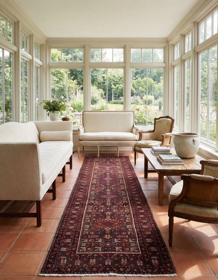 Detail image of  3' x 14' 7 Heriz Wool Runner Rug