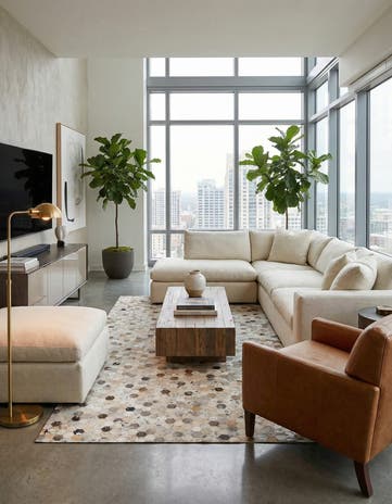 5' 1 x 8' 2 Cowhide Stocks Rug
