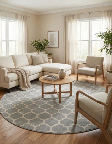 12' 2 x 12' 2 Lattice Round Rug