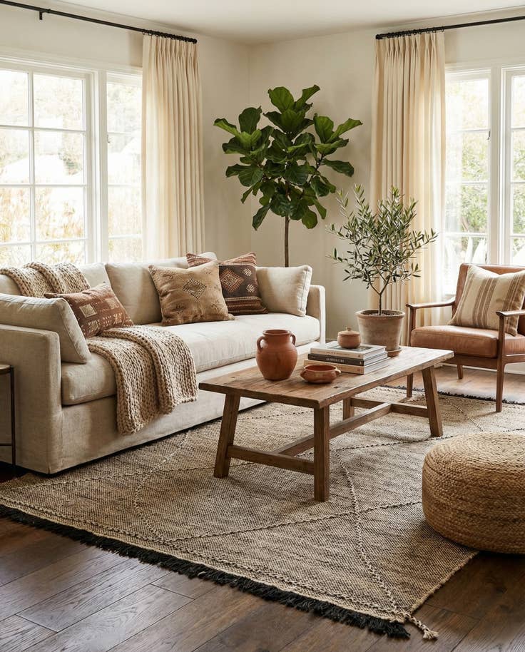 Detail image of 6' x 7' 7 Hand Knotted Moroccan Wool Rug