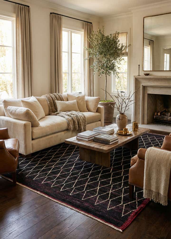 8' 7 x 10' 3 Hand Knotted Moroccan Wool Rug