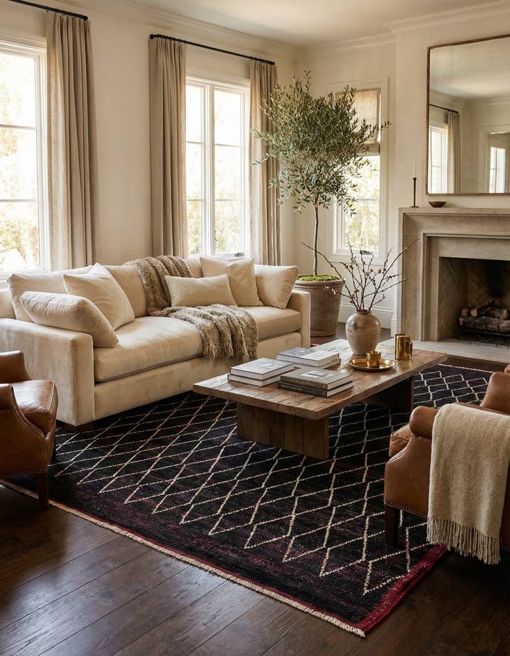 Detail image of 8' 7 x 10' 3  Hand Knotted Moroccan Wool Rug