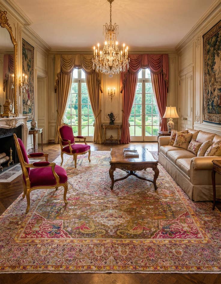 Detail image of 10' 1 x 13'  Hand Knotted Kundan Rug