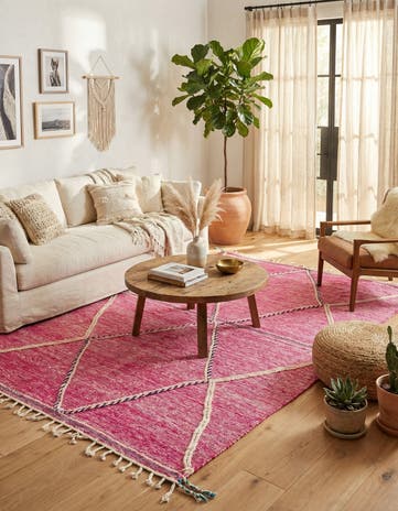 6' 10 x 10' 6 Hand Knotted Moroccan Wool Rug