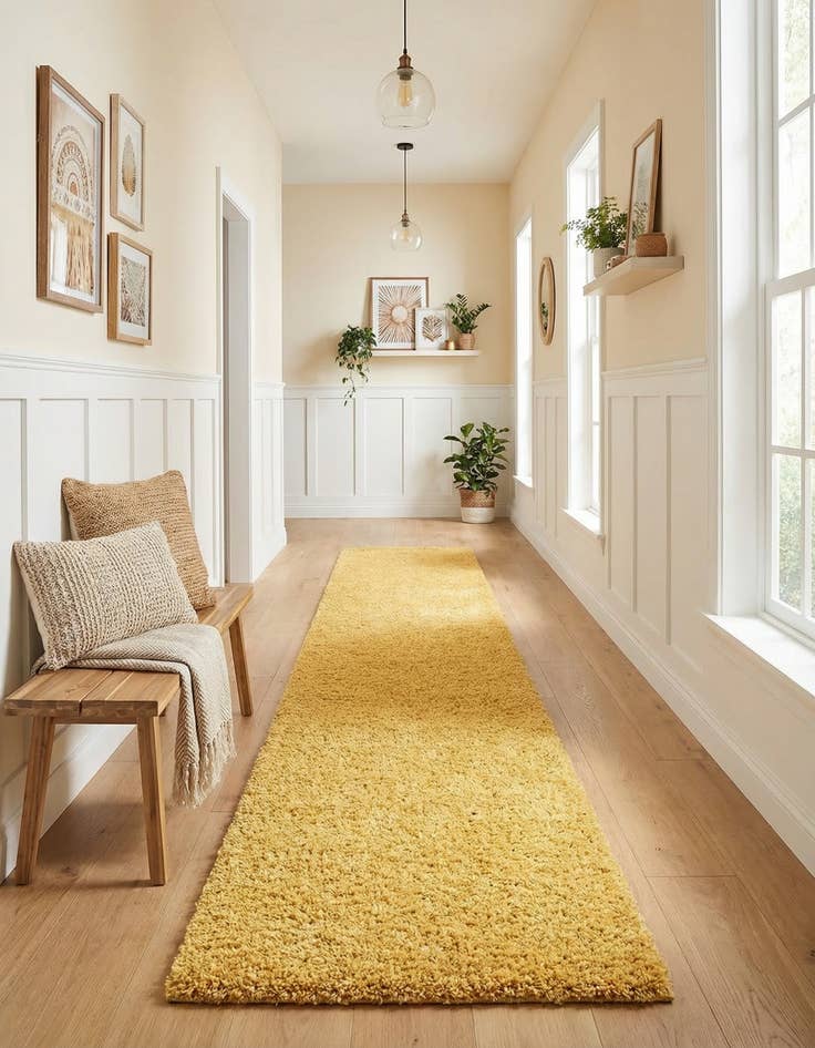 Detail image of  2' 7 x 20' Zermatt Shag Runner Rug