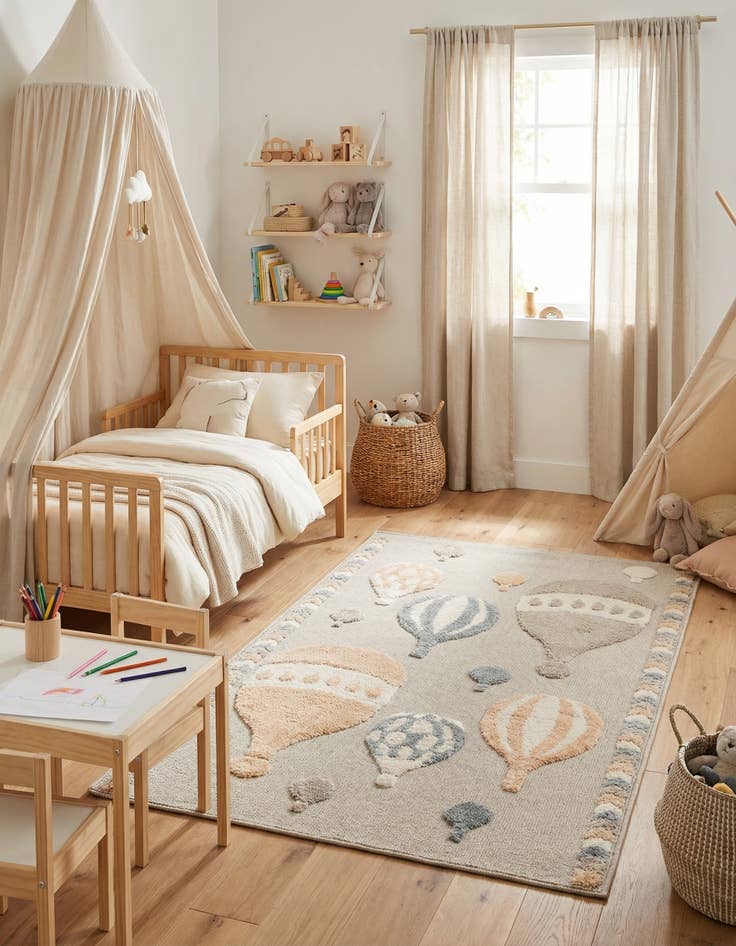 Detail image of  4' x 6' Whimsy Kids Rug