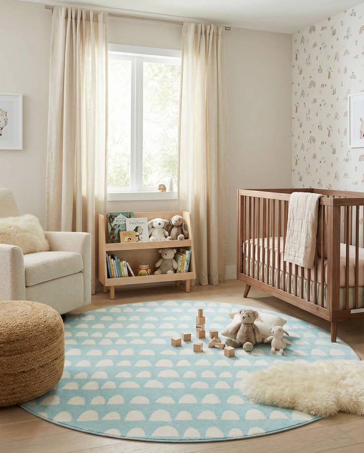 Detail image of 7' 10 x 7' 10 Whimsy Kids Round Rug