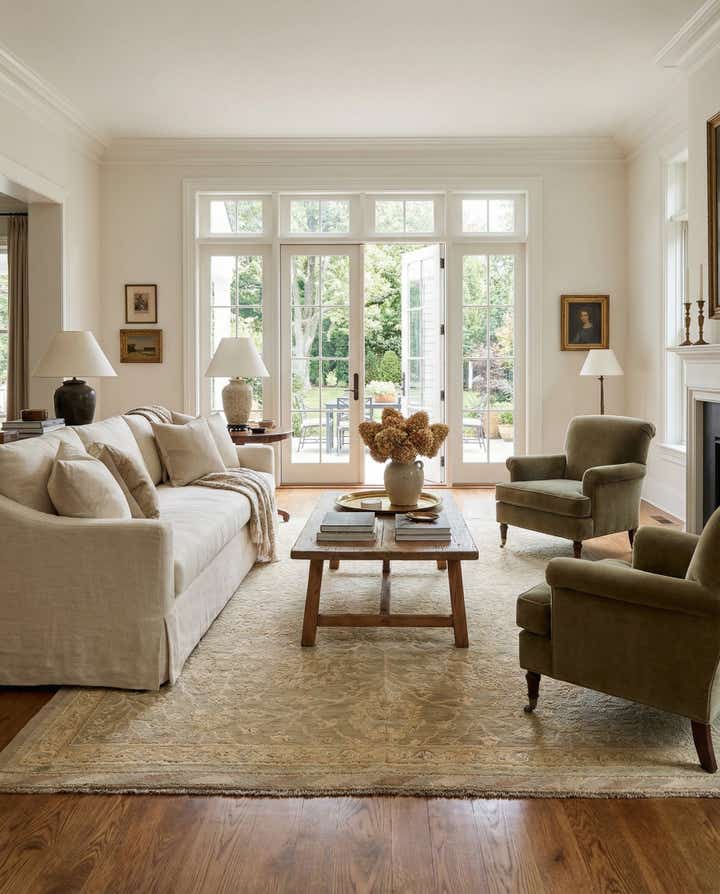 5' 11 x 7' 10 Hand Knotted Oushak Wool Rug