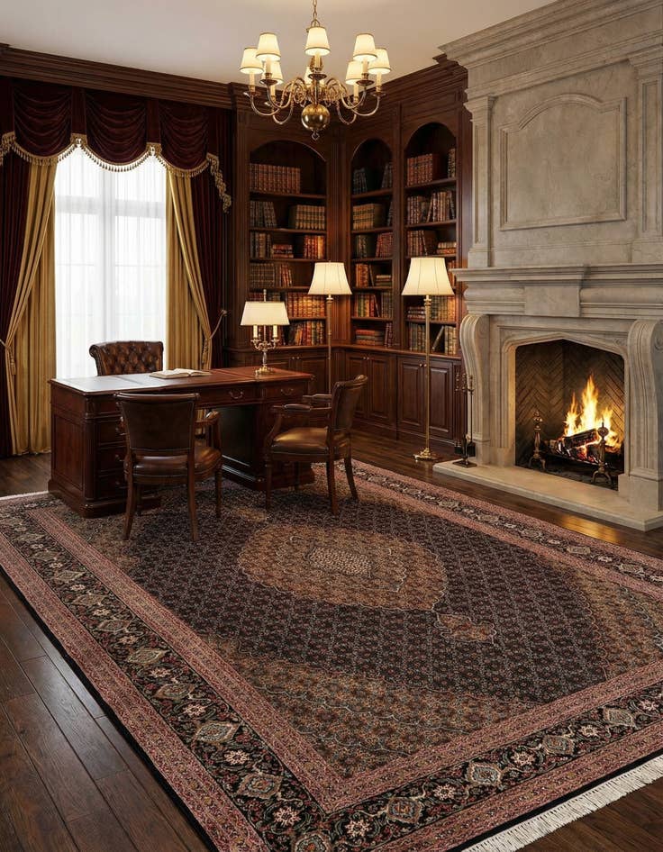 Detail image of  6' 8 x 9' 10 Tabriz Mahi Rug