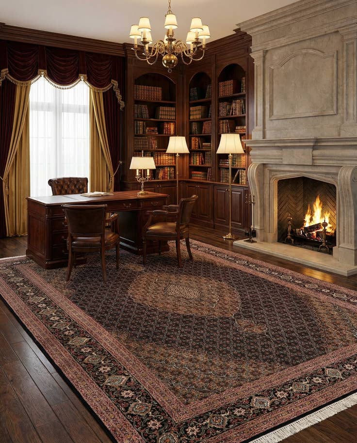 Detail image of 6' 8 x 9' 10 Tabriz Mahi Rug