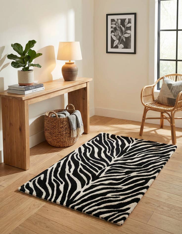 Detail image of 2' x 3' 1 Hand Tufted Safari Wool Rug