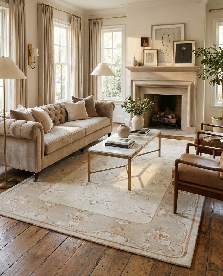 Detail image of 6' 8 x 10' 1 Hand Knotted Darya Rug