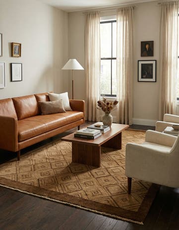 4' 7 x 6' 4 Hand Knotted Modern Ziegler Wool Rug