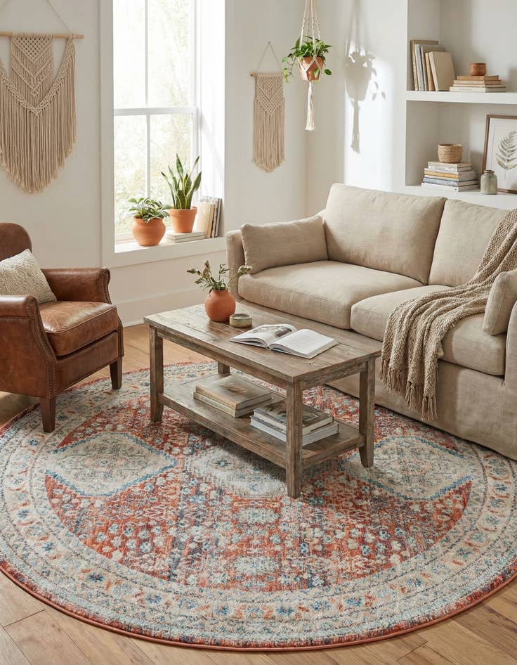 Detail image of  5' 3 x 5' 3 Newport Round Rug