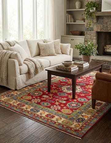 5' 1 x 7' 3 Hand Knotted Kazak Rug