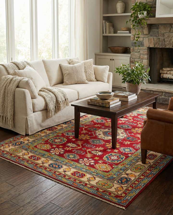 5' 1 x 7' 3 Hand Knotted Kazak Rug