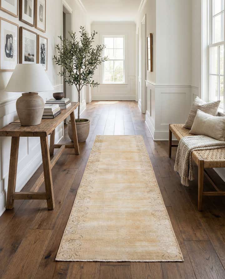 2' 7 x 8' 2 Hand Knotted Ultra Vintage Persian Wool Runner Rug