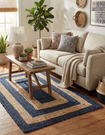 3' 3 x 5' 1 Handmade Braided Jute Rug