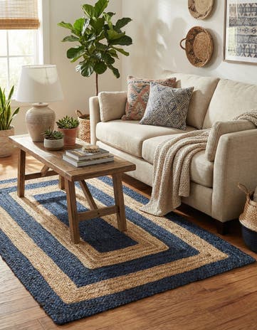 3' 3 x 5' 1 Handmade Braided Jute Rug