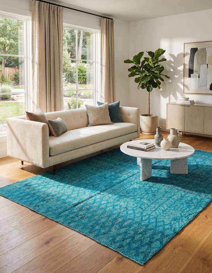 Detail image of 5' 4 x 8' 5  Hand Knotted Darya Wool Rug