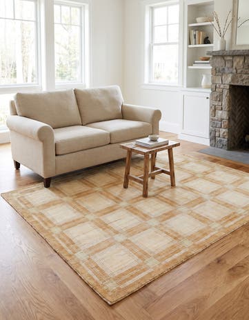 4' 7 x 6' 6 Hand Knotted Modern Ziegler Rug