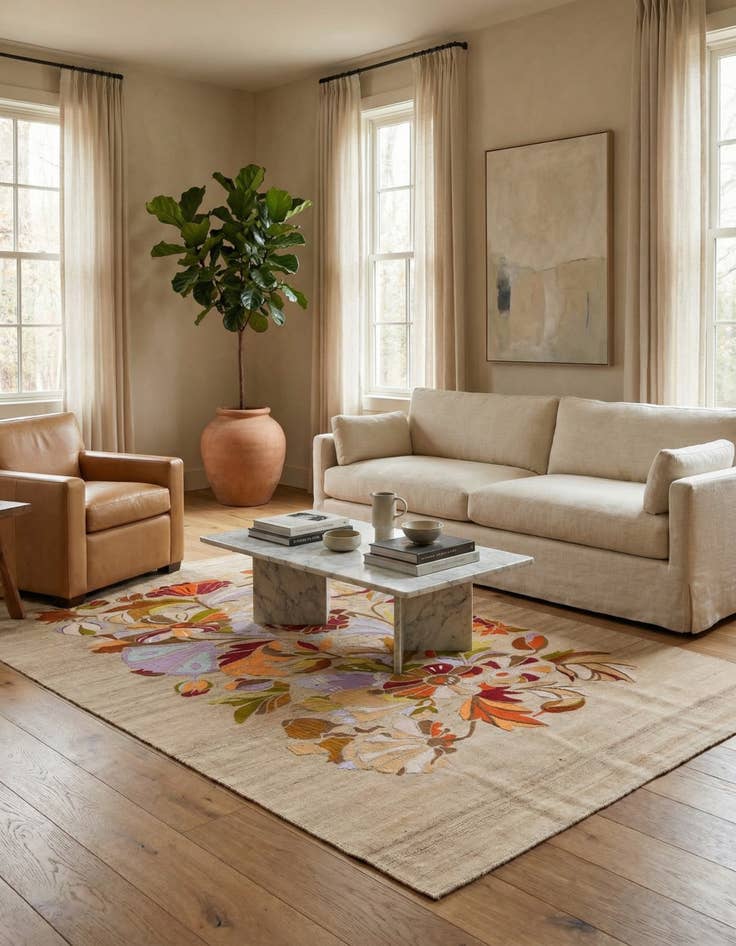 Detail image of 5' 10 x 8' 1  Hand Woven Kilim Modern Rug