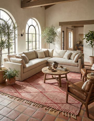 6' 4 x 9' 6 Hand Knotted Moroccan Wool Rug