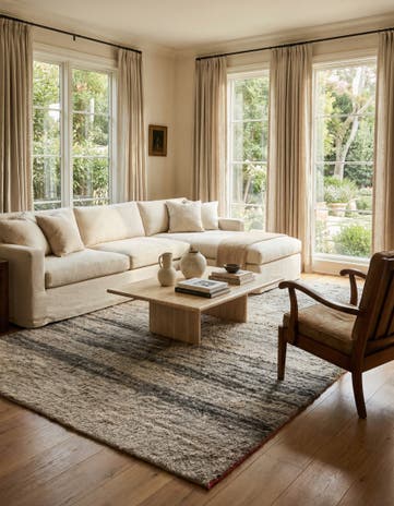 6' x 9' 10 Hand Knotted Moroccan Wool Rug
