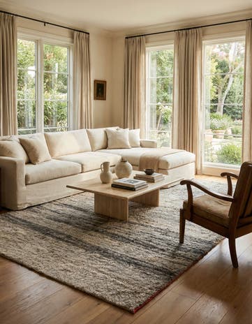 6' x 9' 10 Hand Knotted Moroccan Wool Rug