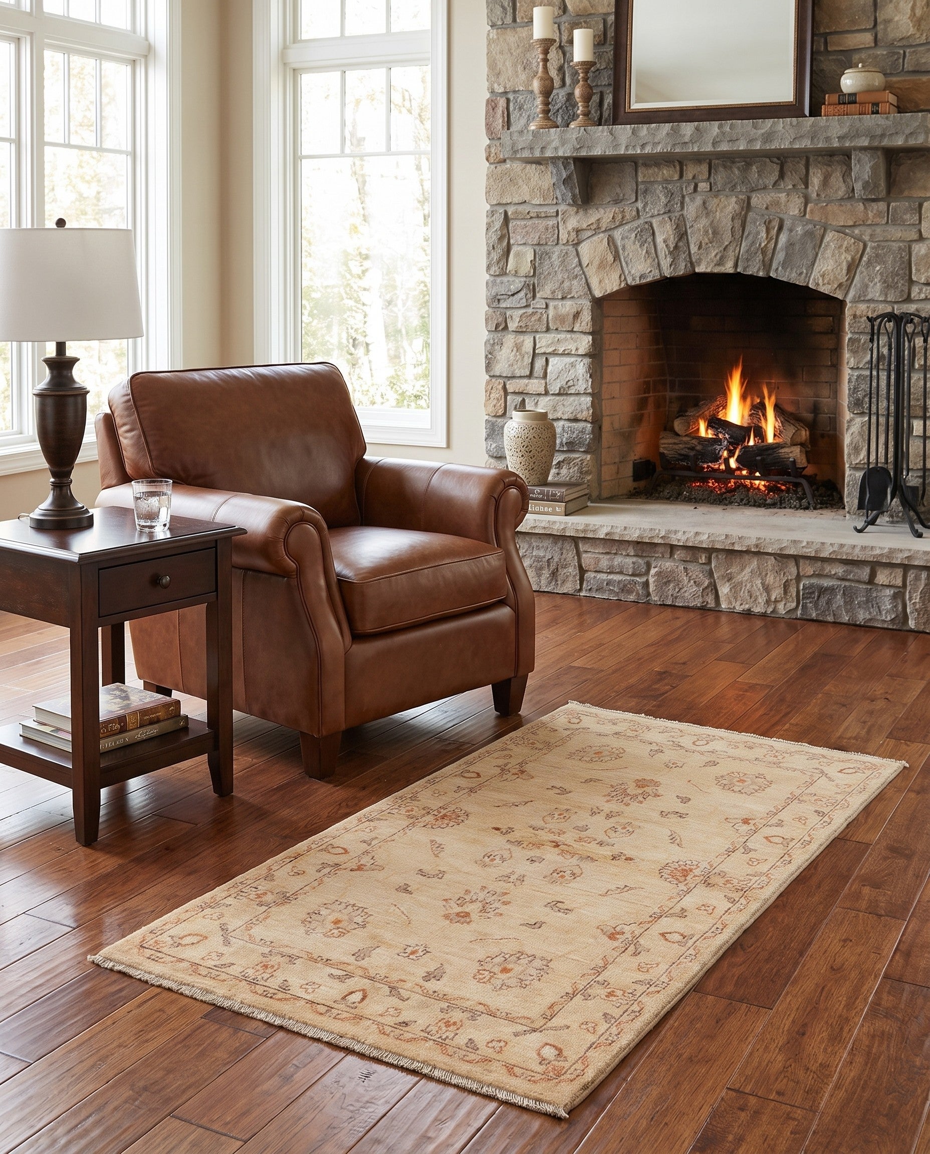 2' 10 x 5' 1 Hand Knotted Ziegler Rug