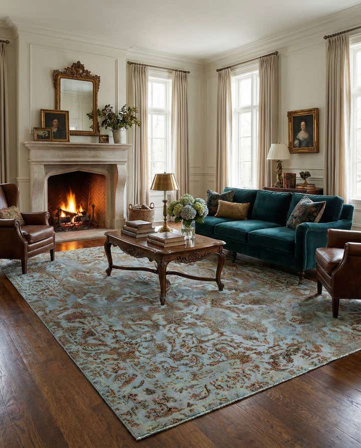 8' x 11' 9 Vintage Royal Wool Rug