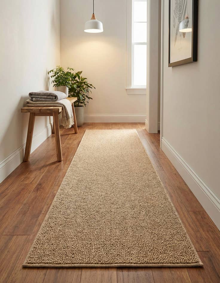 Detail image of 2' x 6' 1  Washable Solid Indoor / Outdoor Runner Rug