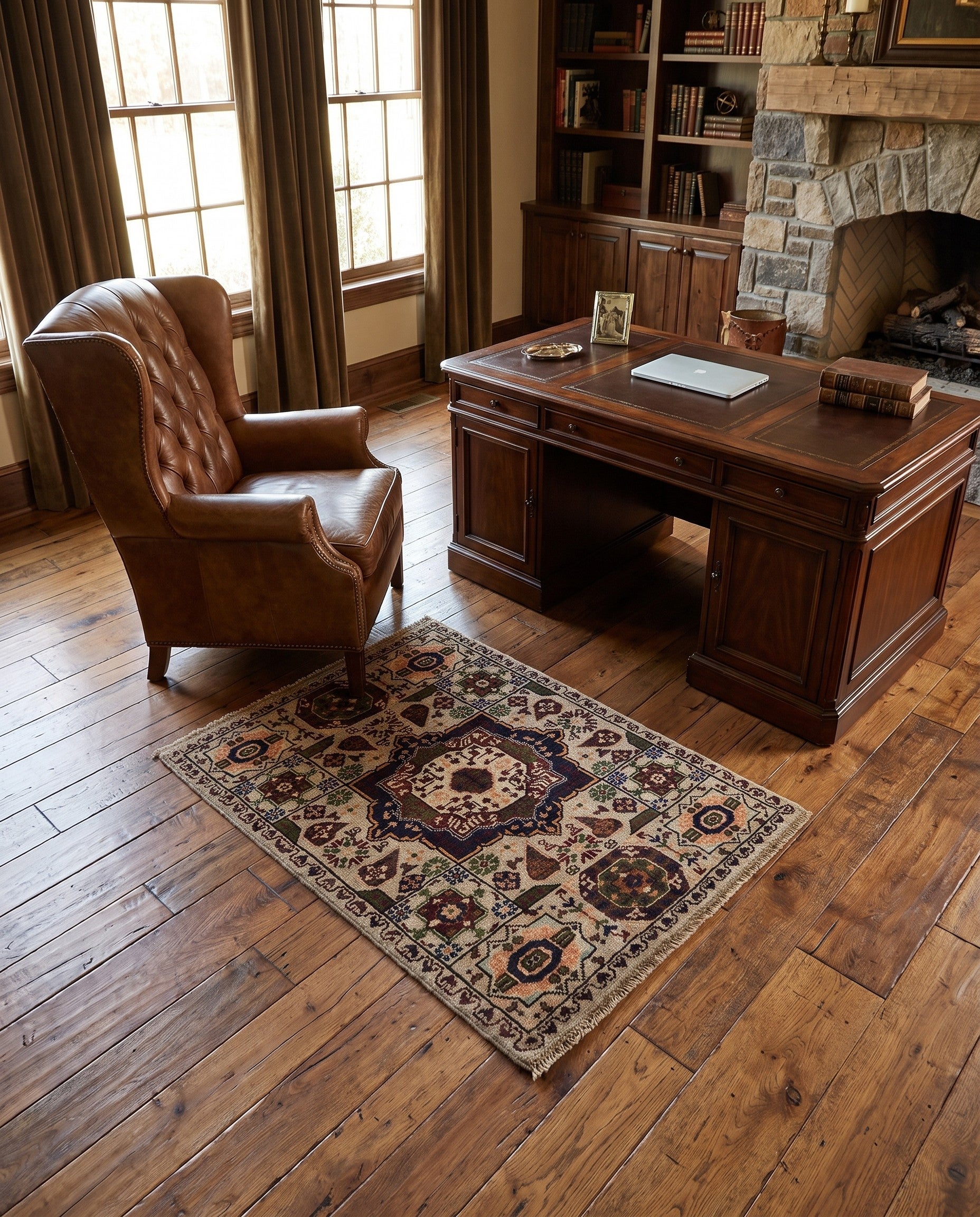 2' 2 x 3' 3 Hand Knotted Mamluk Ziegler Rug