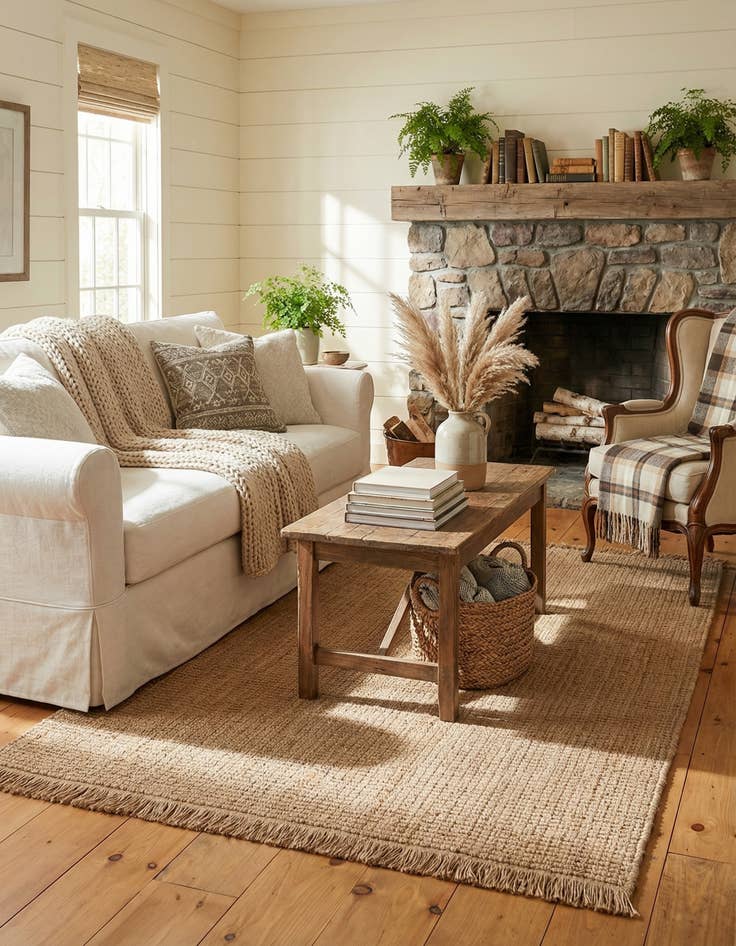 Detail image of 4' 1 x 6' 1 Cottage Farm Rug