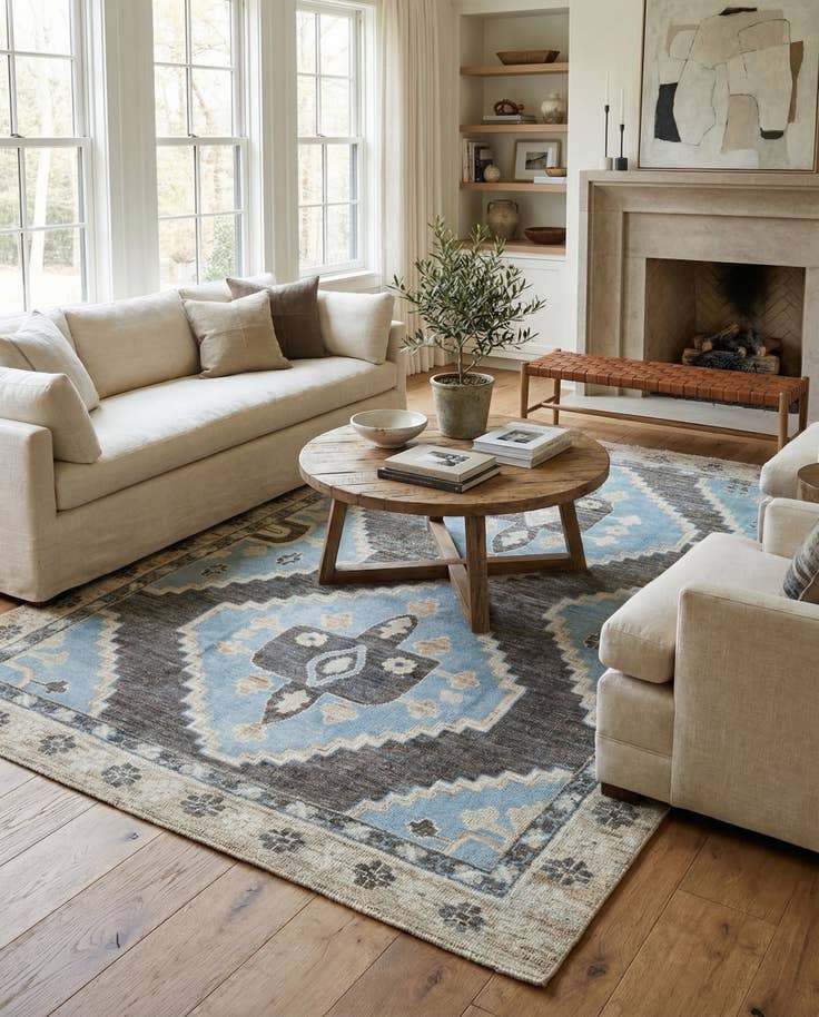 Detail image of 9' 4 x 13' 9 Hand Knotted Moroccan Wool Rug
