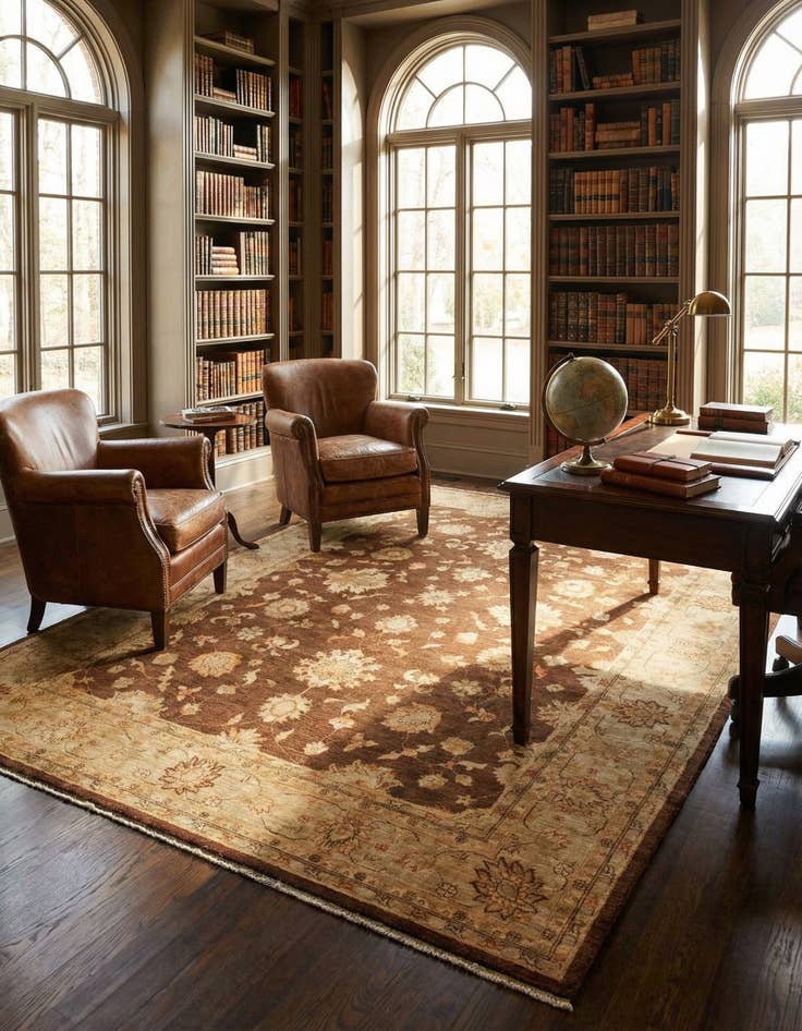 Detail image of 8' 2 x 12' 2  Hand Knotted Peshawar Ziegler Rug