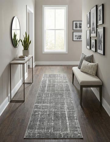 Gray Uptown Lexington Avenue Runner Rug