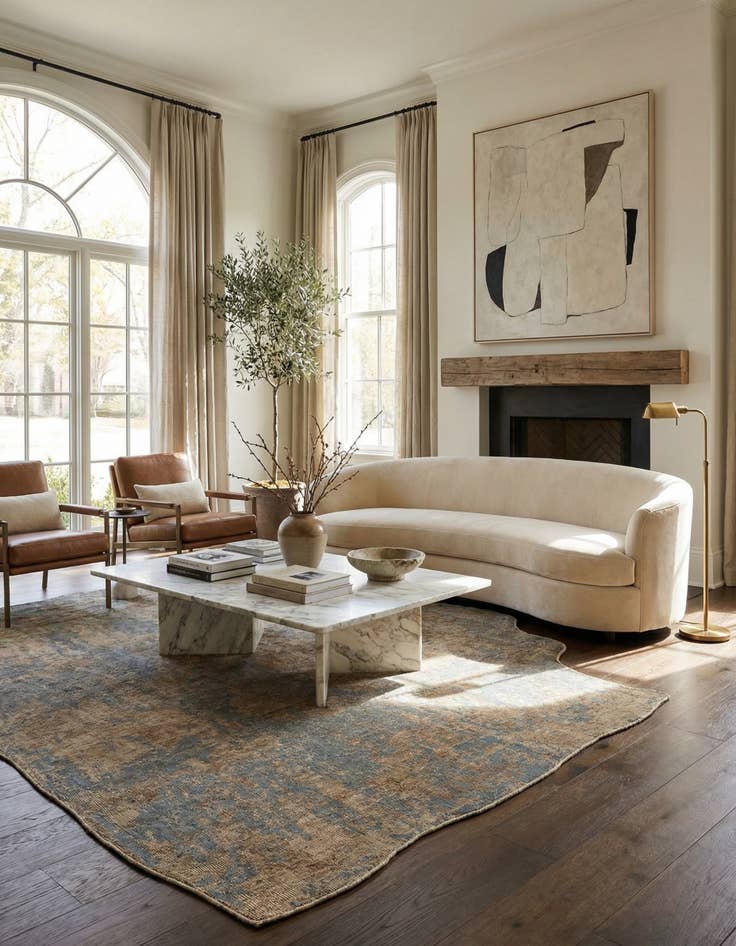 Detail image of  5' 2 x 7' 8  Hand Knotted Ultra Vintage Persian Wool Rug